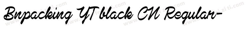 Bnpacking YT black CN Regular字体转换
